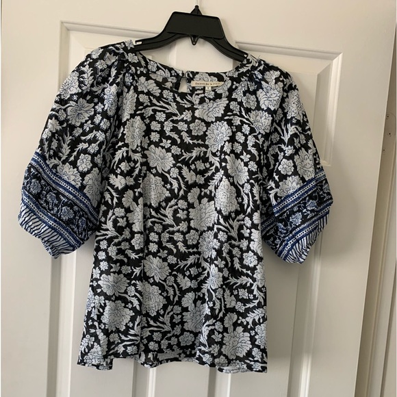 EUC❤️🔥SALE❤️🔥Anthropologie saison de La fleur blouse - Picture 4 of 11